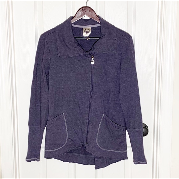 Le Verde Sweaters - Purple Yoga Jacket Size Large